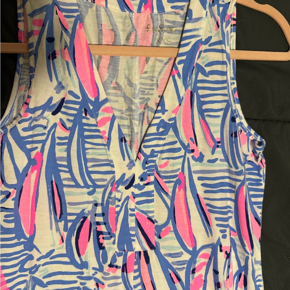 Lilly Pulitzer Blue and Pink Maxi Dress - Picture 2 of 3